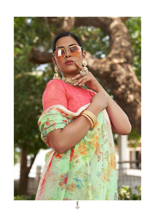 Shangrila New Kanchana Festive Wear Designer 25 Linen Cotton Saree Collection